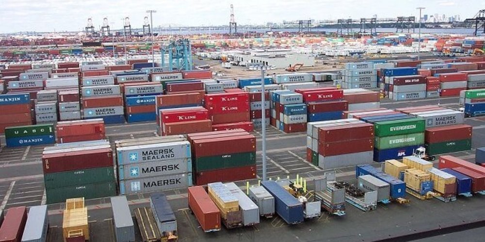Shipping Containers At Port
