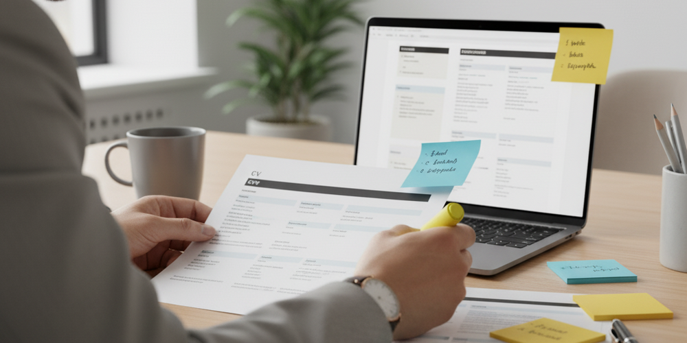 Professional Reviewing His Cv